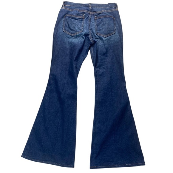 Blue‎ Wide Leg Flare Jeans 70s Inspired Size 8 - Picture 3 of 10
